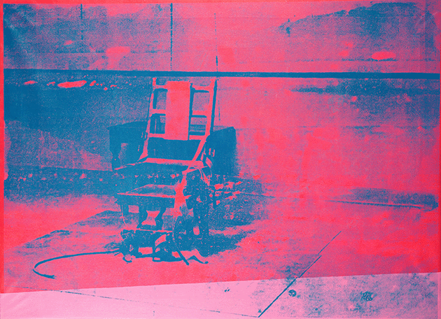 Andy Warhol, The Electric Chair, 1966, Musée National d’Art Moderne, Centre Pompidou.Image: Bridgeman Images, Artwork: © 2022 The Andy Warhol Foundation for the Visual Arts, Inc. / Licensed by DACS, London  